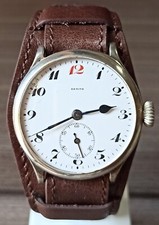 Orologio Zenith Trench men's clock vintage big size 37mm mechanical rare montre