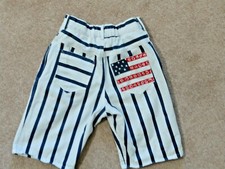 Girls White Denim Shorts Patriotic 4th of July Stars Size 10 High Waist Funtasti