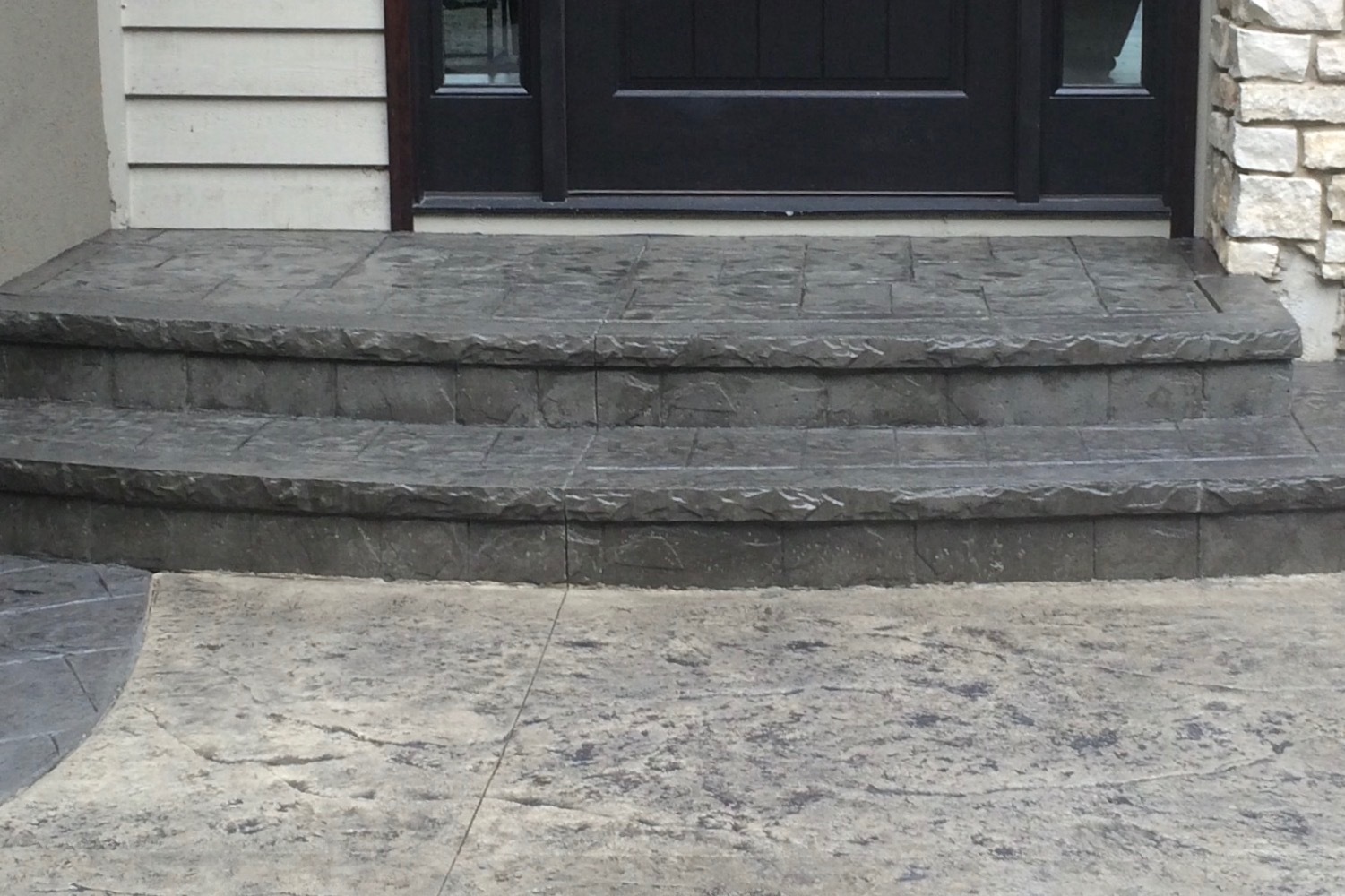 Step Insert for Concrete Steps, Porches, Risers 8" Chiseled Slate