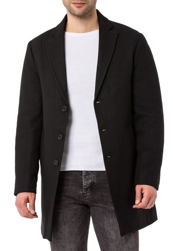 Redbridge Herren Trenchcoat Mantel lange Jacke Business-Jacke Übergangsjacke - 第 23/45 張圖片