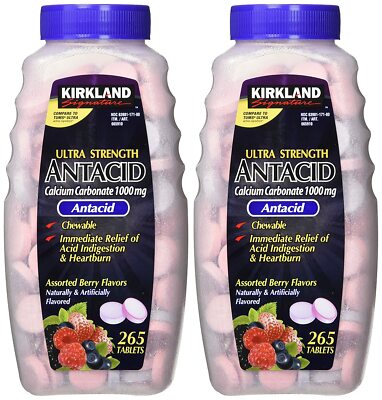 530 Tablets Kirkland Signature Antacid Ultra Strength 1000mg Generic Tums 