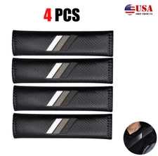 4X Carbon Fiber Gray Safety Seat Belt Shoulder Pad for Toyota Corolla Accessory