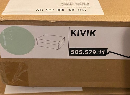 New IKEA KIVIK Cover for footstool with storage, Tallmyra light green,505.579.11 - Picture 3 of 3