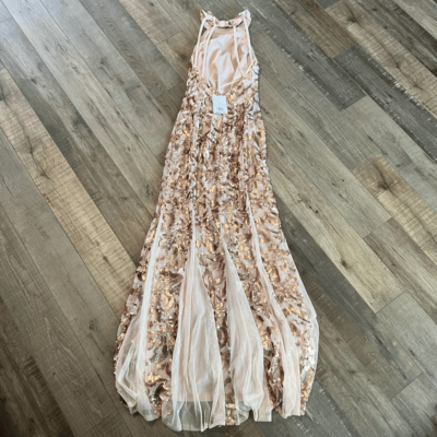 morgan and co rose gold dress Morgan & Co 21942J Long Formal Off Shoulder Dress main image 0