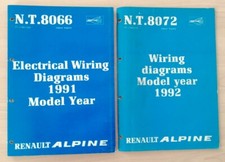 2x Genuine Renault Alpine A610 (D503) Wiring Diagrams Manuals - 1991 & 1992