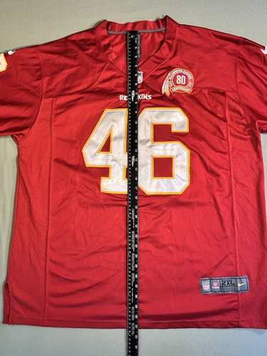 REDSKINS MORRIS #46 NIKE ON FIELD JERSEY SIZE 2XL 80TH ANNIVERSARY - Afbeelding 11 van 11