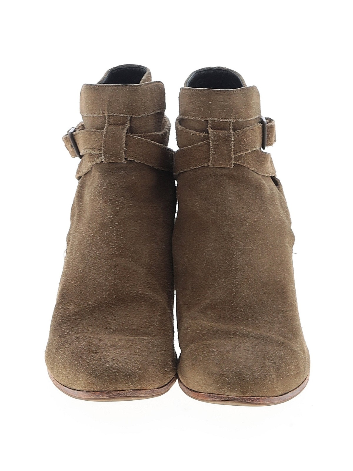 Saint Laurent Women Brown Suede Ankle Boots EUR 37.5 thumbnail 2