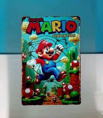 Blech- Metallschild- *SUPER MARIO* in Action - 20 x 30 cm - Neu!!!