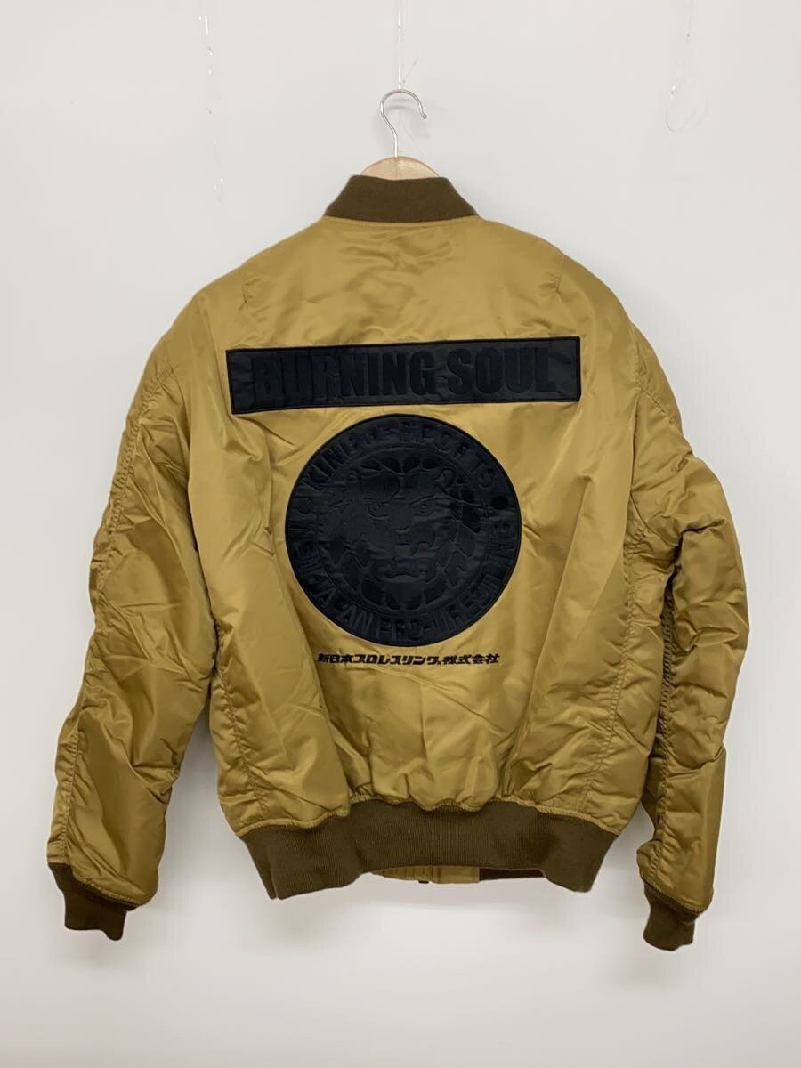 AVIREX x New Japan Pro-Wrestling/Flight Jacket/XL/Nylon/Khaki/783