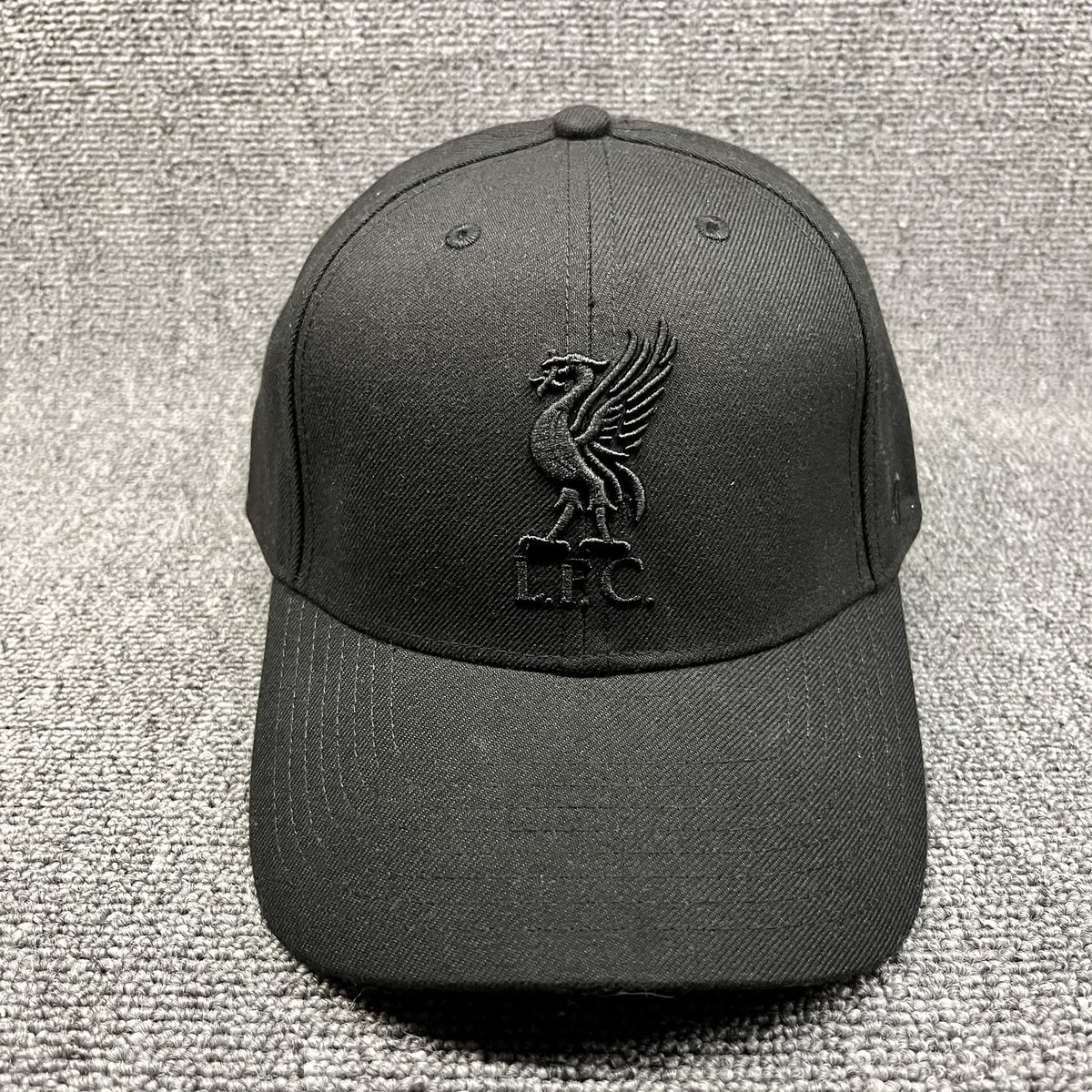 Liverpool FC '47 Brand MVP Black on Black Snapback Hat LFC Soccer Cap OSFA