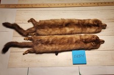 2 Vintage Marble Beige Mink Pelts Lot 03374