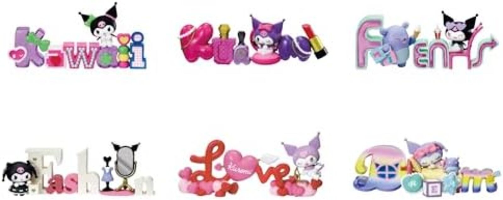 RE-MENT SANRIO Kuromi Words Collection 6pcs Full Complete Set BOX F/S w/Track#