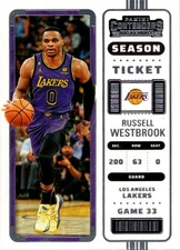 2022-23 Panini Contenders Russell Westbrook #50 Los Angeles Lakers
