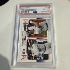 2010 Topps Legendary Lineage Babe Ruth & Alex Rodriguez LL3 PSA 10 YANKEES