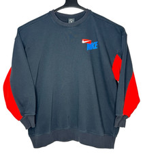 Nike Get Fit Oversized Crewneck Sweatshirt Women s Large Black Training Outdoor