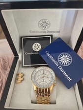 Constantin Durmont Admiral Chronograph Quarz 386 GD Gold Metallband 10 ATM …