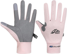 Full Finger UV Protection Gloves - Women Men, Medium Thin Fishing, Hiking, Cyc