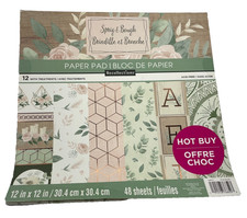 Sprig Bough Recollections Scrapbook Paper Pad 12" x 12" Decorative 48 Sheets