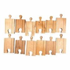 12 Pc Wooden Train Track Short Male Female Connector Adapter Lot Brio Compatible