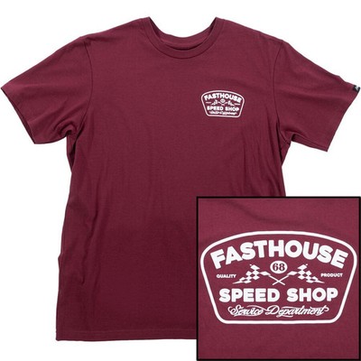 Fasthouse Wedged T-Shirt - Maroon, Medium 100005-40-09