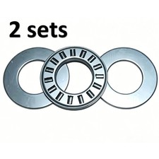 2sets NTA815 1/2'' Thrust Needle Roller Bearing With Two Washers 12.7x23.8x3.584