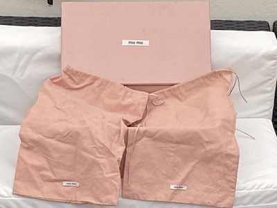 Miu Miu rosa leere Schuhe Geschenkbox mit Staubbeuteln & Verpackungen 11,5 cm x 18 cm x 31 cm