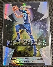 2018-19 Panini Prizm Basketball Fireworks Prizm Refractor #22 Ben Simmons 76ers