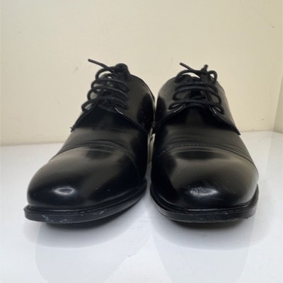 Marco Vitale Collezione Black Leather Oxford Dress Shoe Cap Toe LaceUp Men's US9