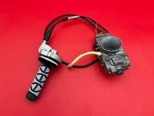 Yamaha 1990 YZ125 OEM Mikuni Carburetor Assembly Throttle Cable Intake Manifold