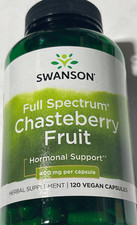 Chasteberry Fruit 400 mg 120 Caps. Menopausal  Menstrual Support Balance  Skin