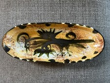Vintage Newlyn Cornwall Celtic Pottery Dish Phoenix Design.