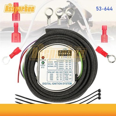Programmable Single Fire Electronic Ignition Module 53-644 For Tour Glide Ultima