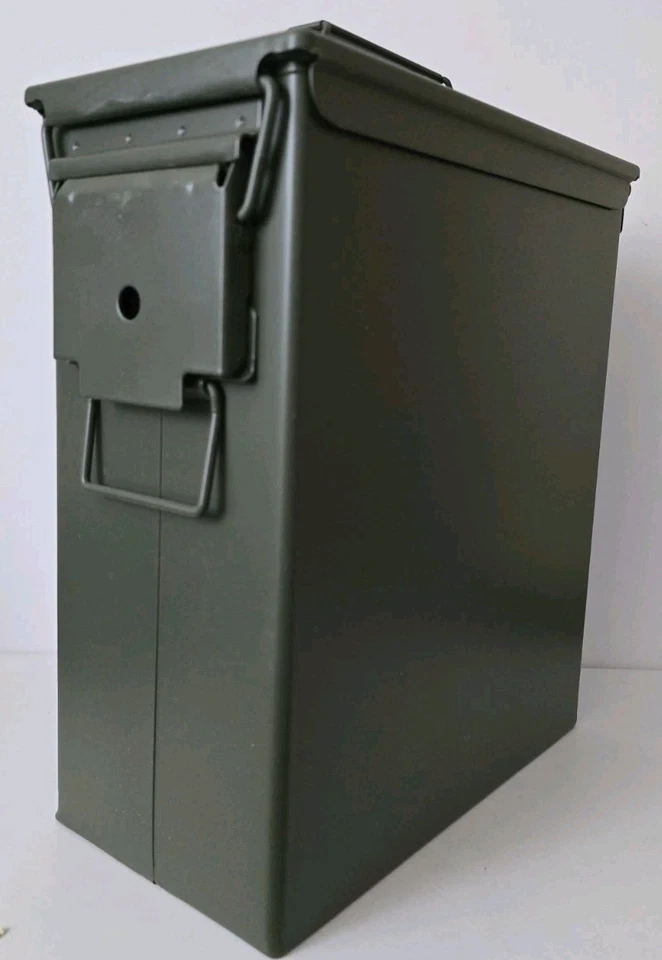 PA60 Metal Ammo Box New Military Storage Container 50Cal Tools Sealed Lid Hinged - Image 2 of 4