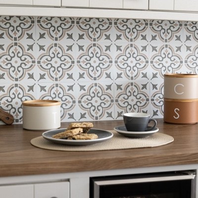 d-c-fix Jamila Natural 15,25 x 15,25 cm selbstklebende Vinyl Wandfliesen