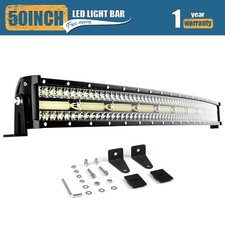 50" 288W Triple Row LED Light Bar Combo Beam Off Road Driving Lighting for ATV