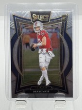 Drake Maye Rookie 2024 Panini Select Silver Concourse #27 New England Patriots