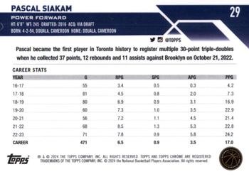 2023-24 Topps Chrome #29 Pascal Siakam PACERS