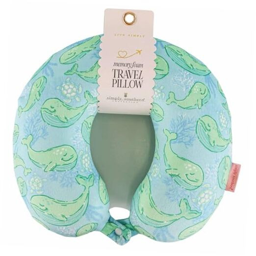 Memory Foam Travel Neck Pillow, 6 Patterns Available - Pink Paisley, Whale,