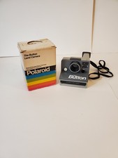 Polaroid Land Camera The Button Instant Photography Vintage 80s With Strap Box