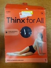 Thinx All Day Absorbency Leakproof Period Underwear Hi-Waist Black 1X E3D