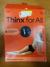 Thinx All Day Absorbency Leakproof Period Underwear Hi-Waist Black *1X* E3D
