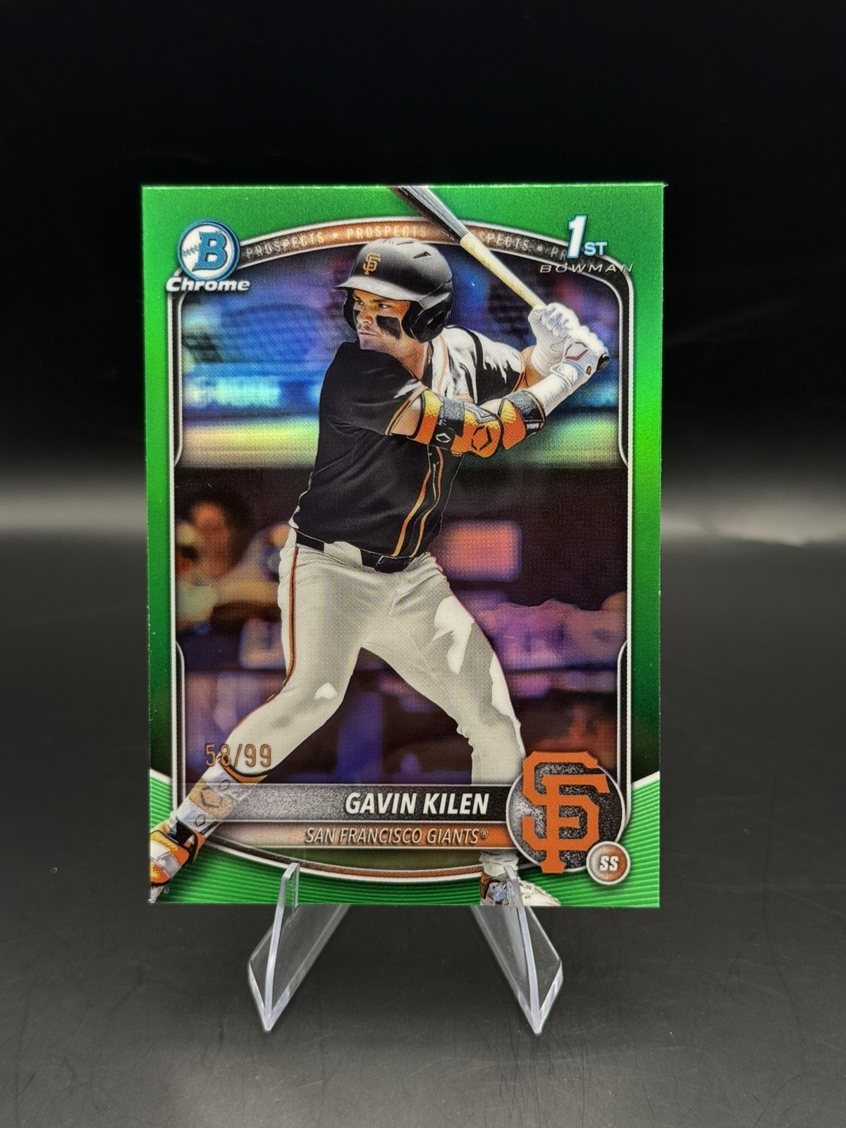 2025 Bowman Draft Gavin Kilen BDC-40 1st Chrome Green Refractor /99 SF Giants