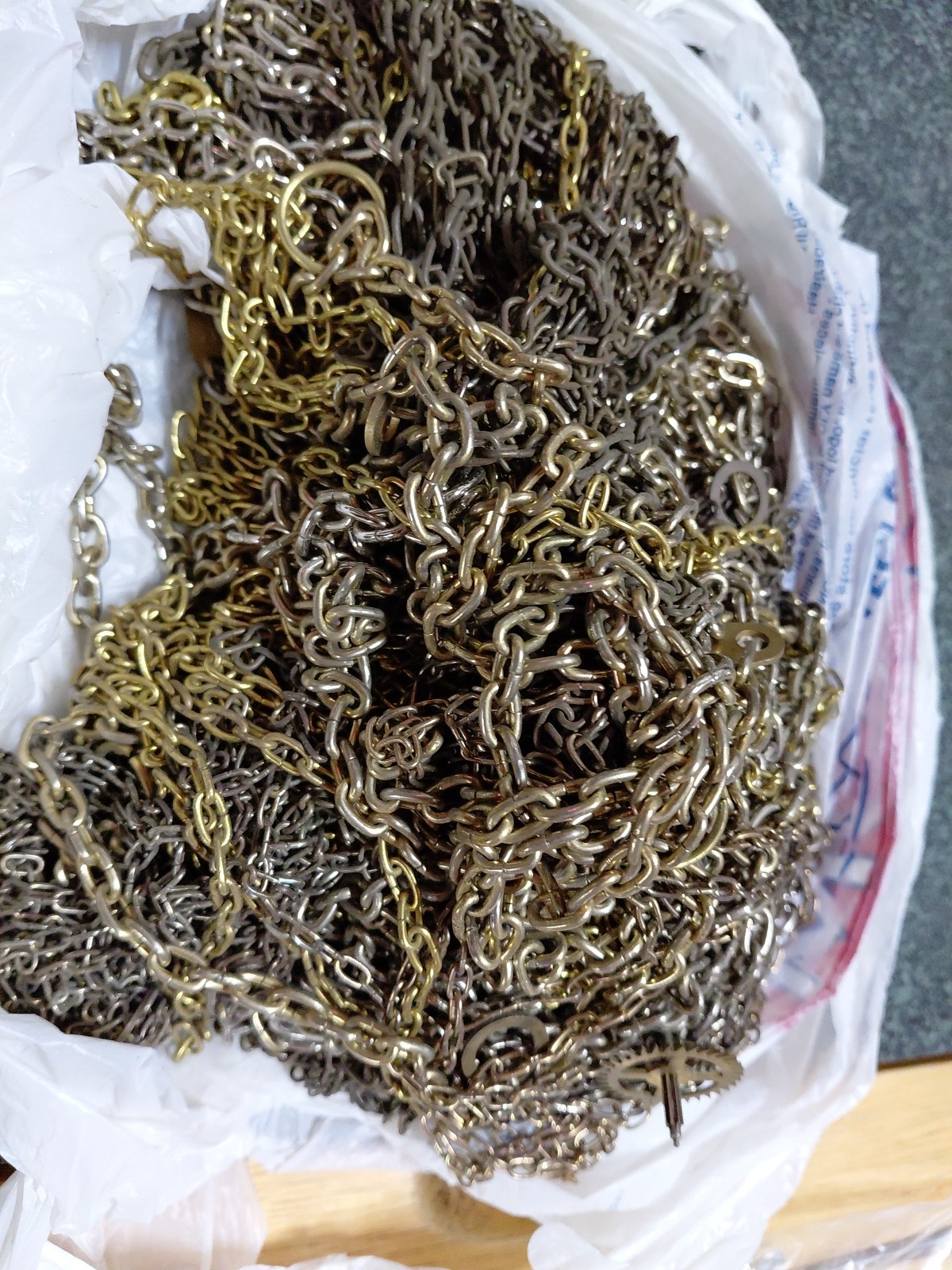 Vintage Clock Parts Pendulums  And Chain Lot Of 20 Plus