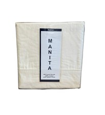 Image of Sateen Finish 100% Cotton Percale 400TC Duvet Cover - Cream (Double)