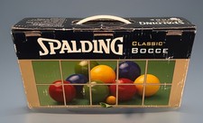 Spalding Classic BOCCE Ball Game Outdoor Made In Italy Preowned VGC Lightly Used