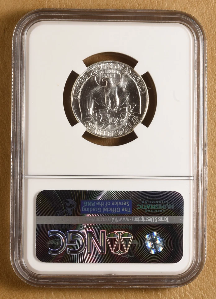 1959 P Washington Quarter 'Type B Reverse' NGC MS65 - Imagem 2 de 2
