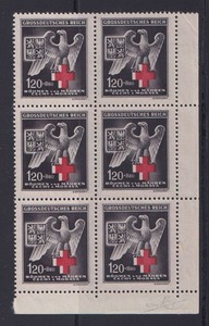 E7532: Bohemia + Moravia #B21 Block of 6, ERROR, SIGNED