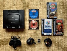 Sega Saturn Model 2 Console Bundle - Controller,  5 Games & AV/Power Cables