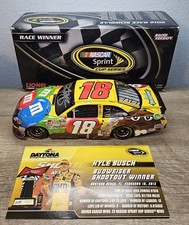 Kyle Busch Autographed 2012 #18 M&M's Budweiser Shootout Win 1/24 Diecast 