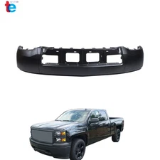 Steel Split Front Bumper Black For Chevrolet Silverado 1500 2014-2015 W/o Hole